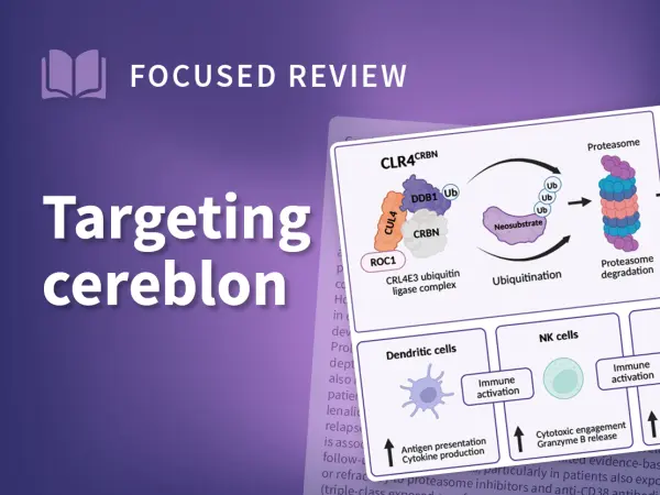 Targeting cereblon for the treatment of MM: Rationale and latest data